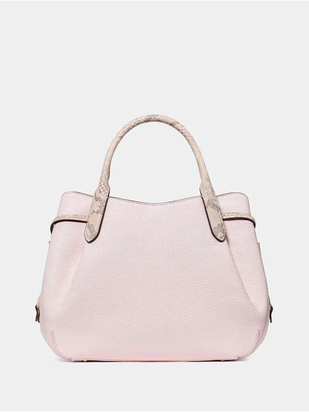 Kate Spade Dumpling Snake Embossed Small Satchel Bag Shimmer Pink